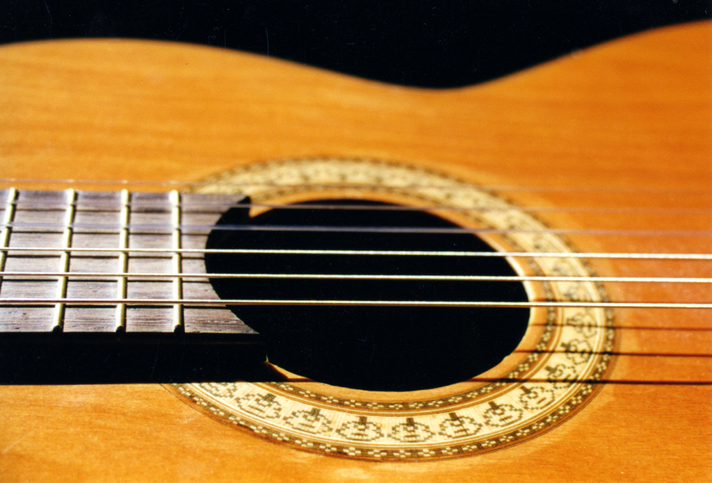 Close Up of Guitar Strings
